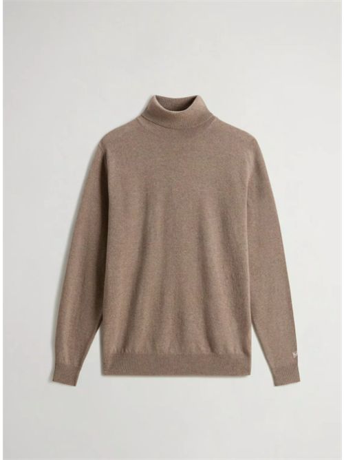 LAMBSWOOL TURTLENECK WOOLRICH | CFWOKN2001MRUF04697417 MOCHA MERINGUE
